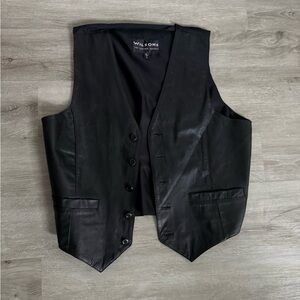 Vintage Wilson’s Leather Black Leather Vest